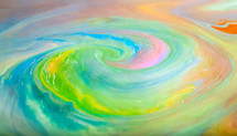 flowing paint surface abstract spiral effect