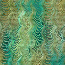 textural blue green and khaki wavy design like combed marbling