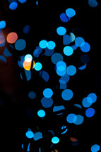 blue bokeh lights