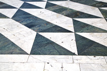 black and white marble floor 