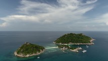 4k Aerial Footage Tropical Island