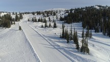 Aerial View on Snow Route