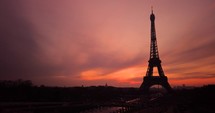 Paris silhouette of the Tour Eiffel