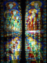 blur zoom stained glass window effect