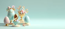 3D Illustration of an Easter celebration background