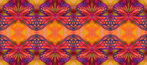 butterfly pattern in orange, pink, purple - seamless tile repeat design