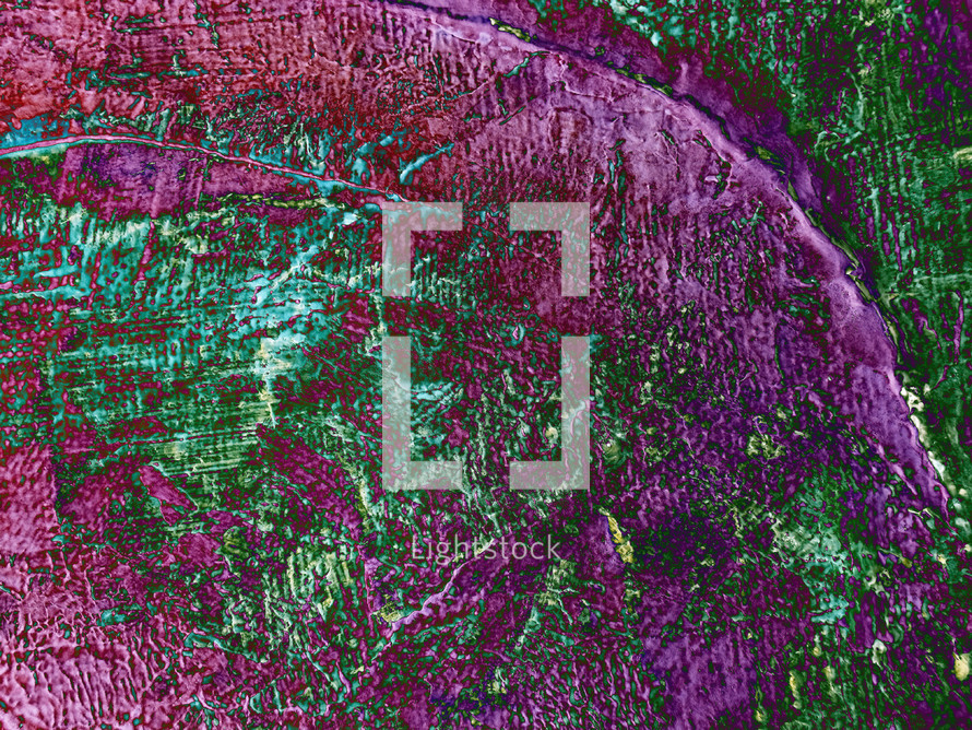 pink, red, purple, green rough texture on canvas