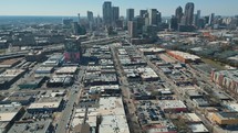 Drone of Deep Ellum district Dallas