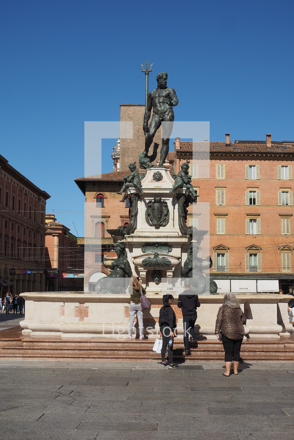 BOLOGNA, ITALY - CIRCA SEPTEMBER 2018: Fontana del Nettuno (meaning Neptun Fountain)