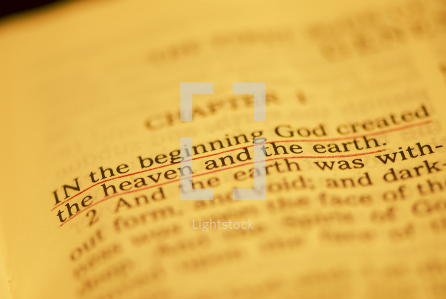 In the beginning God created the head and the earth,