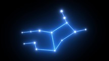 Zodiac Virgo Star Constellation Forming in Glowing Light