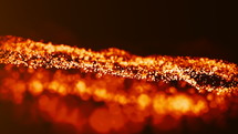 Digital Fire made of Particle Wave Field Forming and Moving Forward