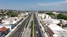 Rise Over Light Rail Train Running in Los Angeles California