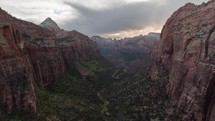 Zion National Park - Canyon Overlook - Sunset Time Lapse