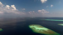 Aerial Drone views of the Maldivian Archipelago in the Day