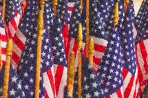American flags display - background with art effect