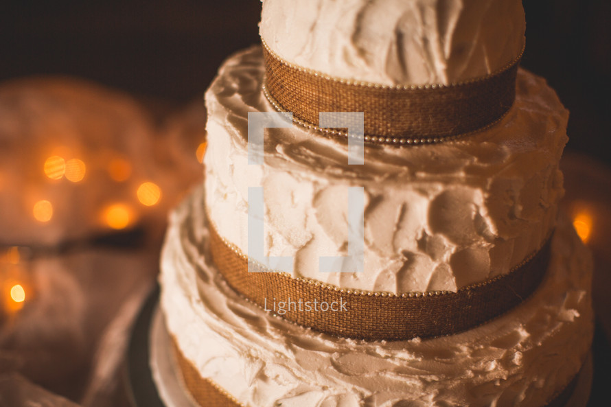 wedding cake on a table 