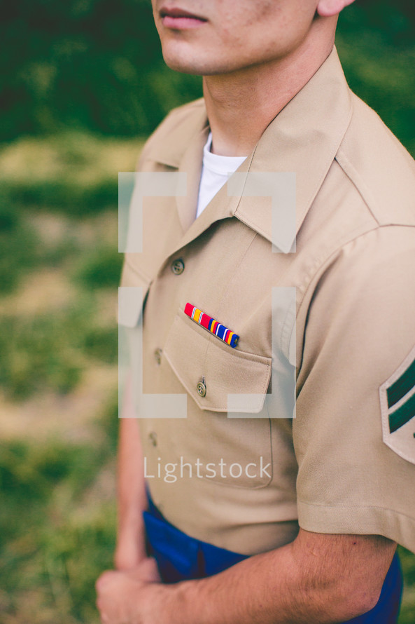 a serviceman in uniform 