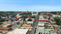 Aerial of Downtown San Marcos Texas Skyline	