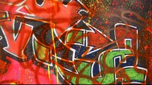 colorful graffiti on a wall 