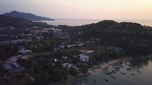Aerial cinematic drone Phuket Koh Phi Phi Islands Thailand 
