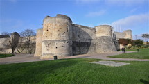 Caen, France castle walls 