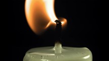 Extinguished candle with smoke. Filmed is slow motion 1000 fps