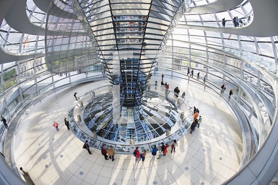 Inside the Dome of the Reichstag. 
Berlin,
Germany.- for editorial use only.