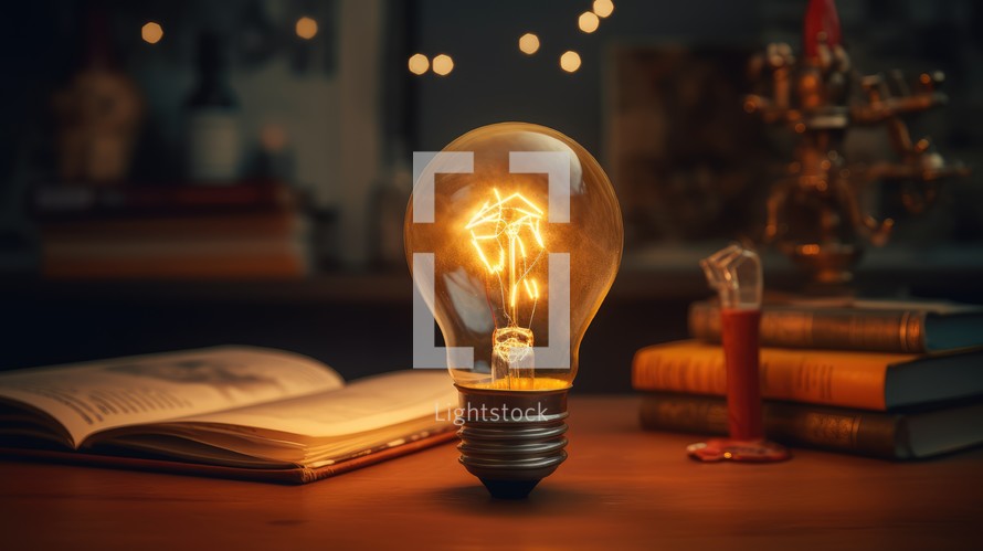 Concept of the bright idea and creative thinking Created With Generative AI Technology	
