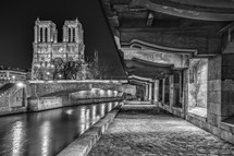 Notre Dame at night 