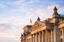A view of the Reichstag entrance, Berlin, Germany.