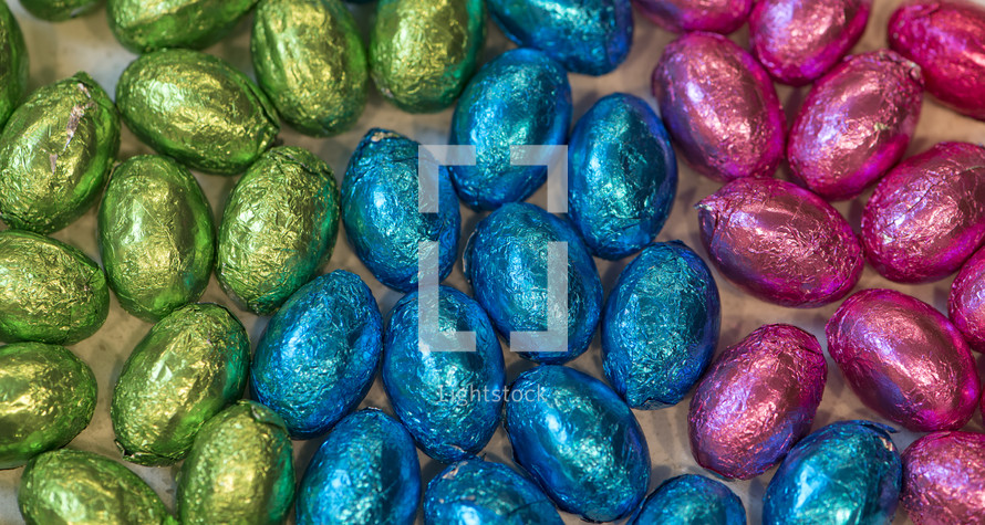 foil wrapped candy eggs 