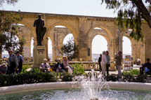 Upper Barrakka Gardens in Old Town Valetta Malta
