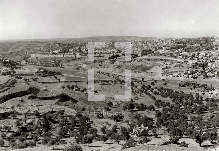 Jerusalem and the Kidron Valley from Mount Scopus.