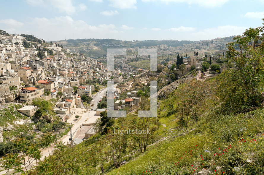 City of David and Kidron Valley from the north.