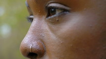closeup of a female face 