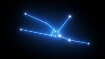 Zodiac Taurus Star Constellation Forming in Glowing Light