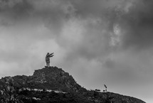 statue of Jesus with raised arms on Erotic Mountain