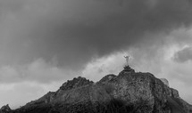 statue of Jesus with hands raised on Erotic Mountain