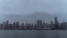 Time lapse of cloudy sky in New York City.