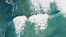Strong powerful ocean waves splash