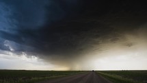 Dark Clouds Move Across the Huge Open Skies of Kansas.