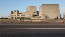LONDON, UK - CIRCA JUNE 2018: The Royal National Theatre designed by Sir Denys Lasdun is a masterpiece of new brutalist architecture