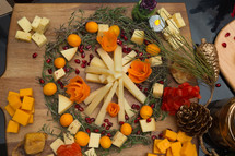 Charcuterie Board Decorated Beautifully for the Holidays