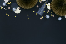 New Years background with champagne flute 