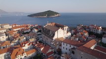 Church of St. Ignatius overlooks stunning Adriatic ocean in Dubrovnik Croatia