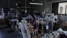 Clothing Factory Women Sewing Third World Asian Asia Poverty