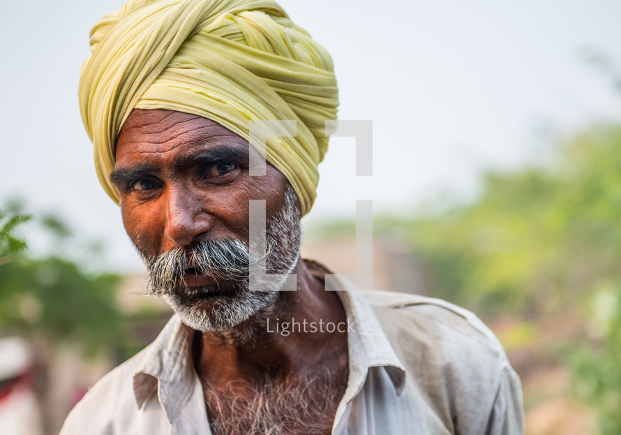 a man in turban in India 