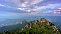 Beautiful rocky mountain landscape in the Carpathians during the summer