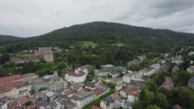 Aerial view of Caracalla Spa Therme in Baden-Baden, relax and bath in hot thermal water